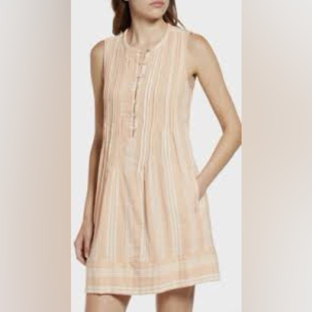 Sleeveless Striped Cream Top